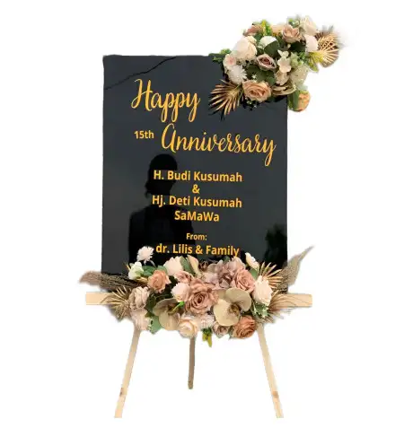 Papan Bunga Akrilik Alas Tlogo