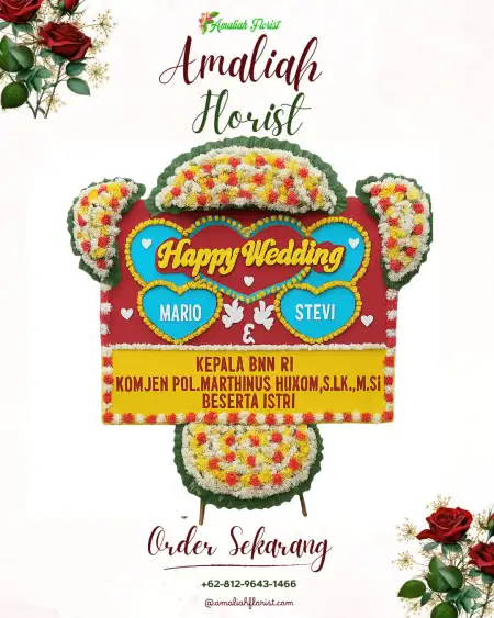 Papan Bunga Pernikahan Alas Tlogo